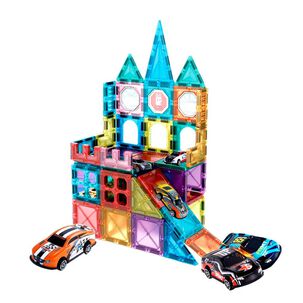 Bloques Magn&eacute;ticos 66 Pieza Pista De Carrera Para Ni&ntilde;o