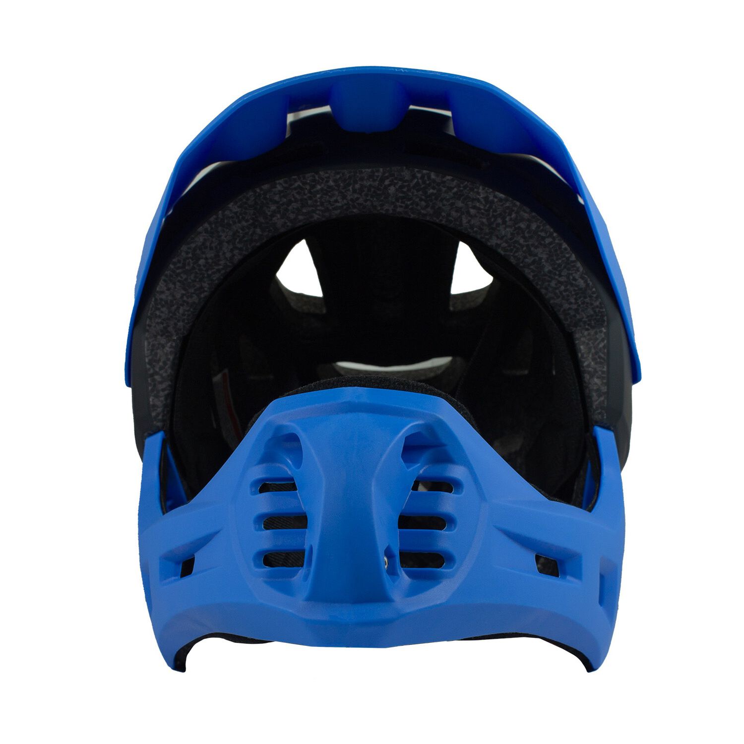 Casco Integral Bici Cross Rejilla Desmontable Negro Azul image number 2.0