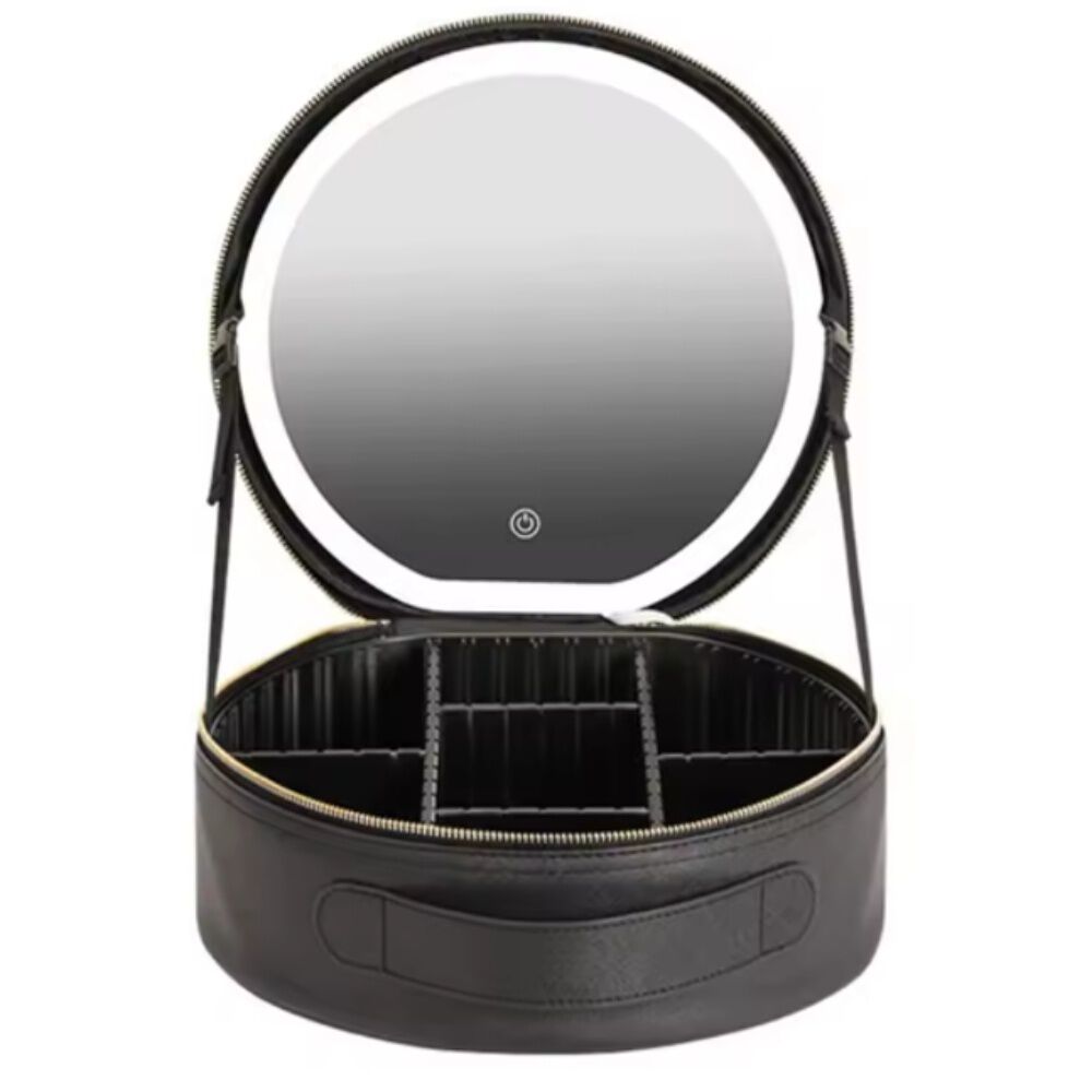 Estuche De Maquillaje Cosmetiquero Espejo Led Porta Brochas image number 0.0