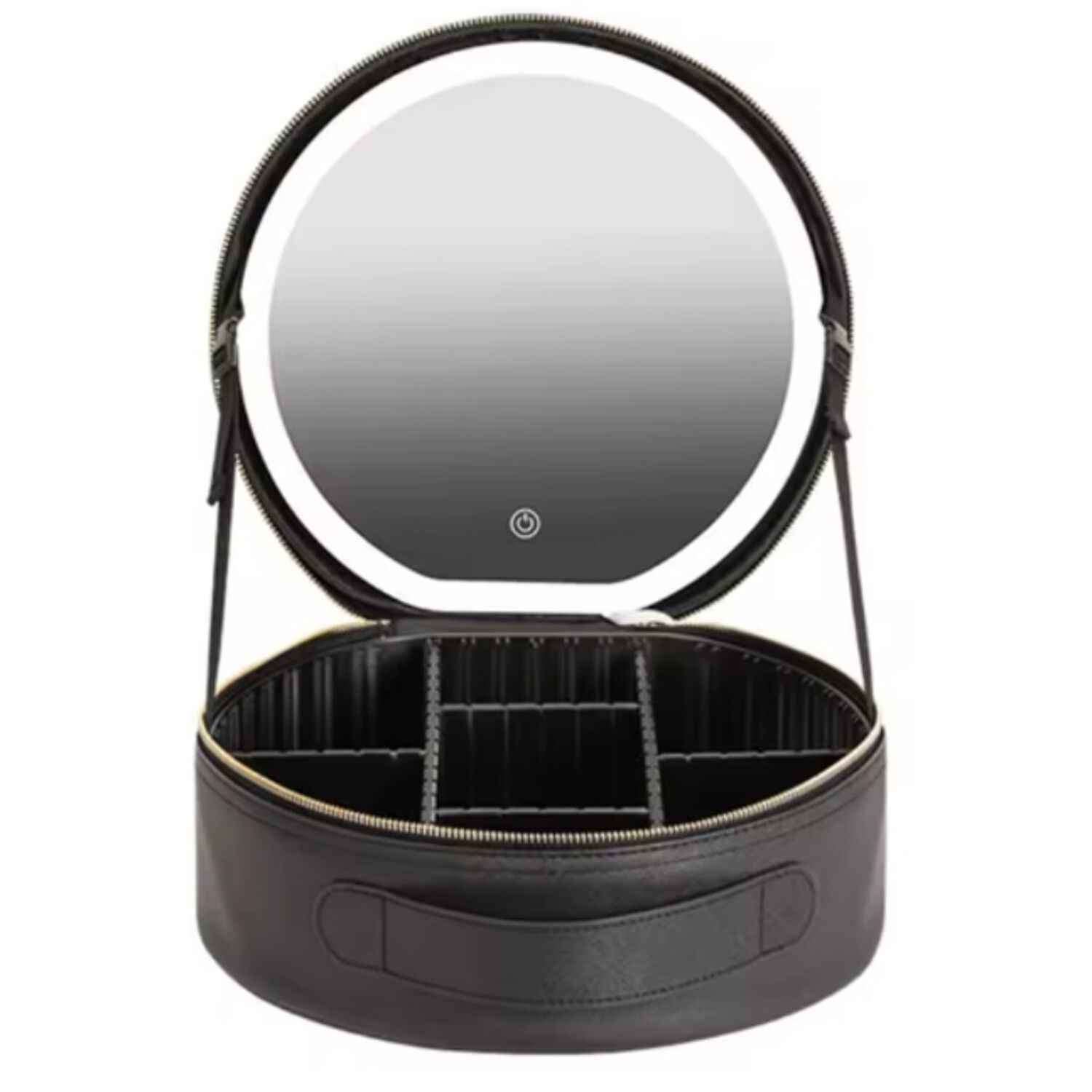 Estuche De Maquillaje Cosmetiquero Espejo Led Porta Brochas image number 0.0