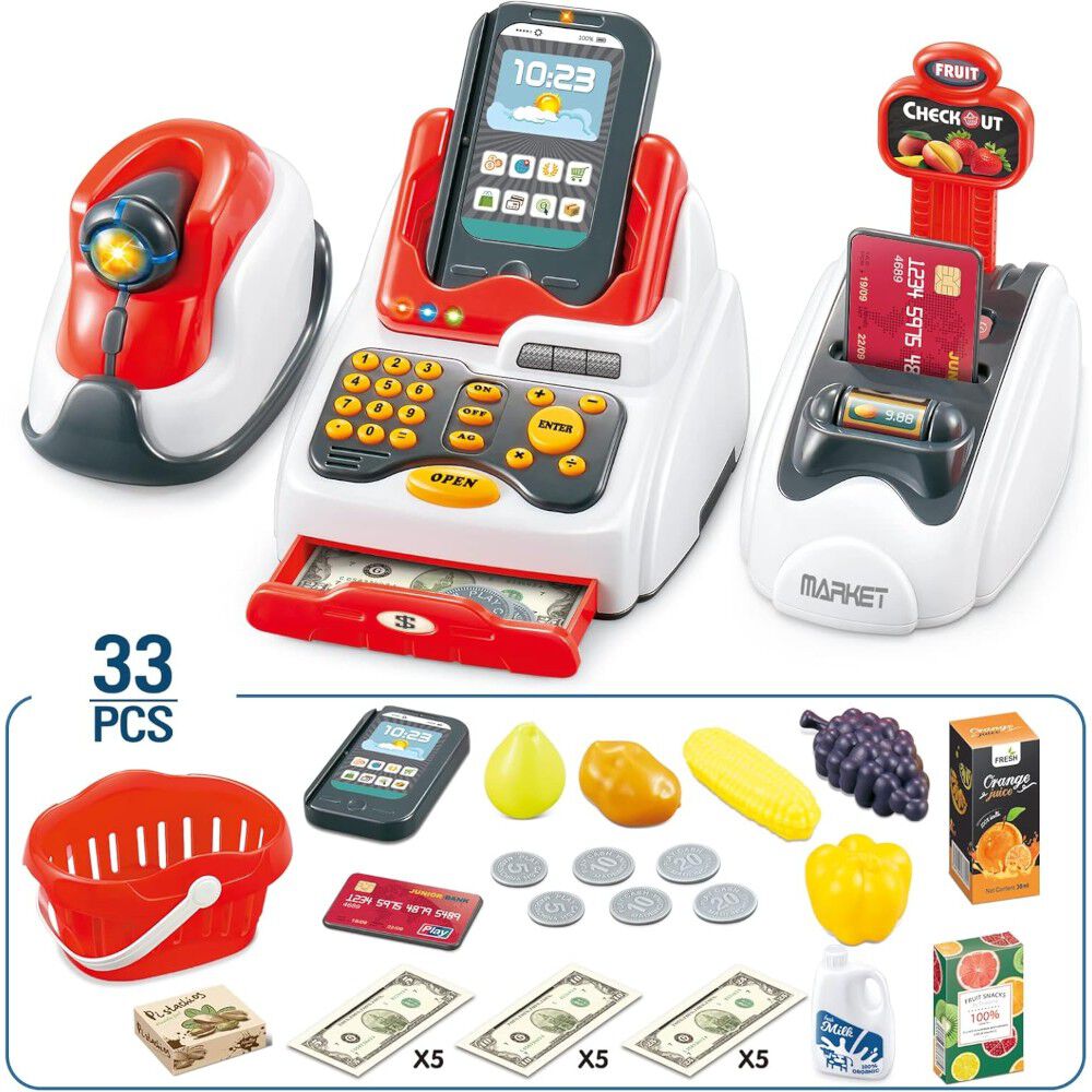 Juguete Infantil De Caja Registradora Para Niños 3 En 1 image number 6.0