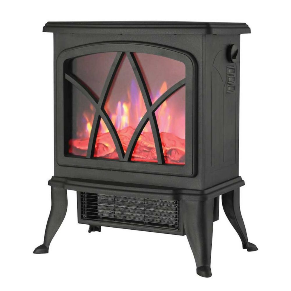 Chimenea El&eacute;ctrica Vintage Regulable Efecto Llama Real 3d image number 1.0