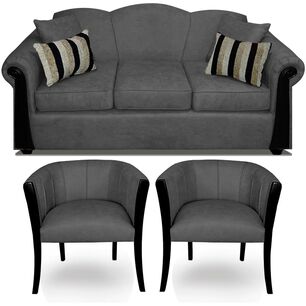 Juego De Living Elegant Detail Michigan 3c+ Sitiales / 5 Cuerpos