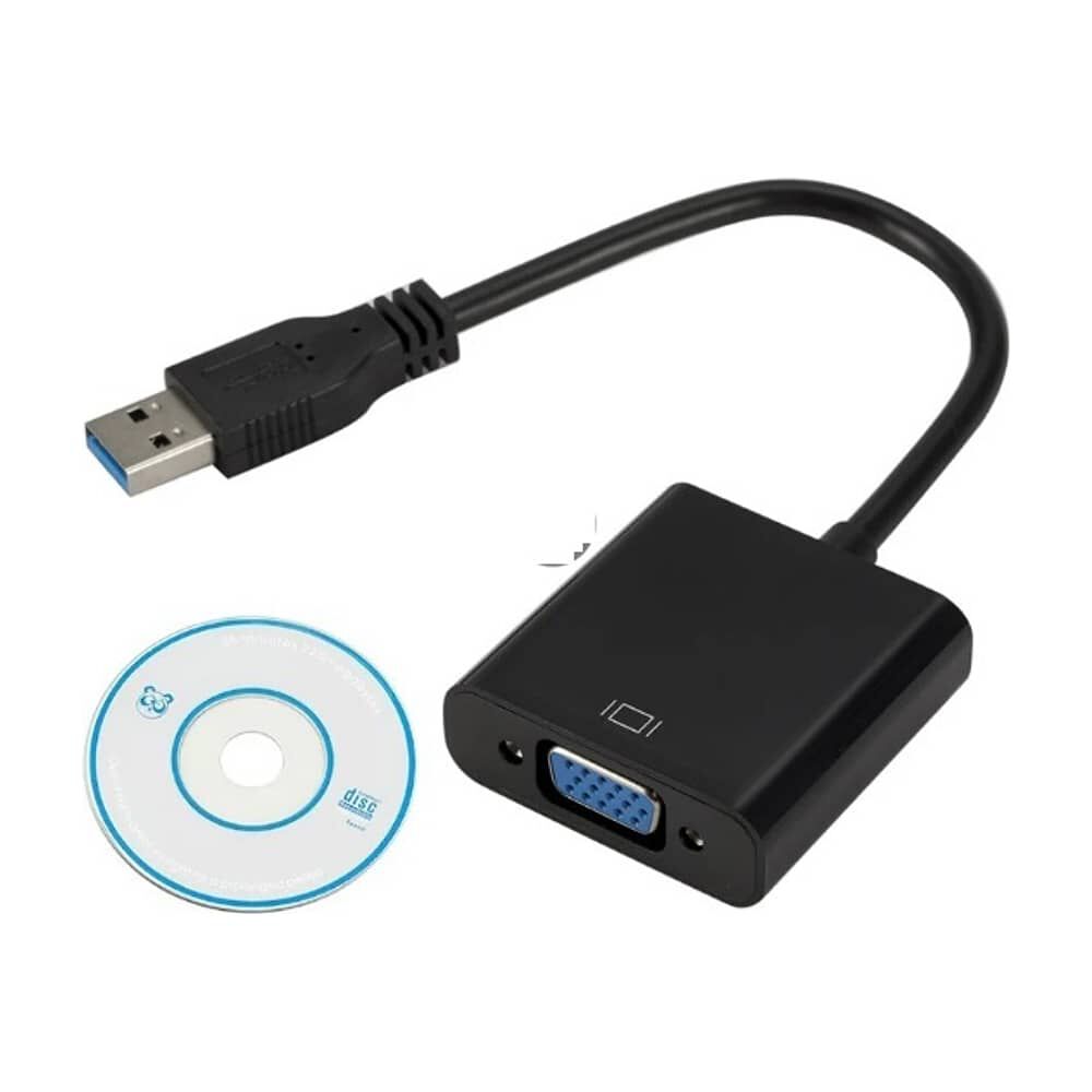 Adaptador Usb A Vga Convertidor Usb 3.0 Normal Macho A Vga Hembra image number 2.0