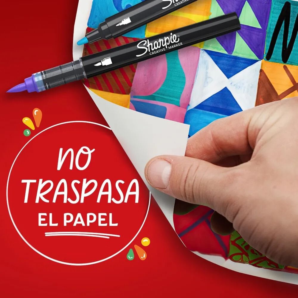 Sharpie Marcadores Acrílico Punta Bala 12 Colores Surtidos image number 3.0