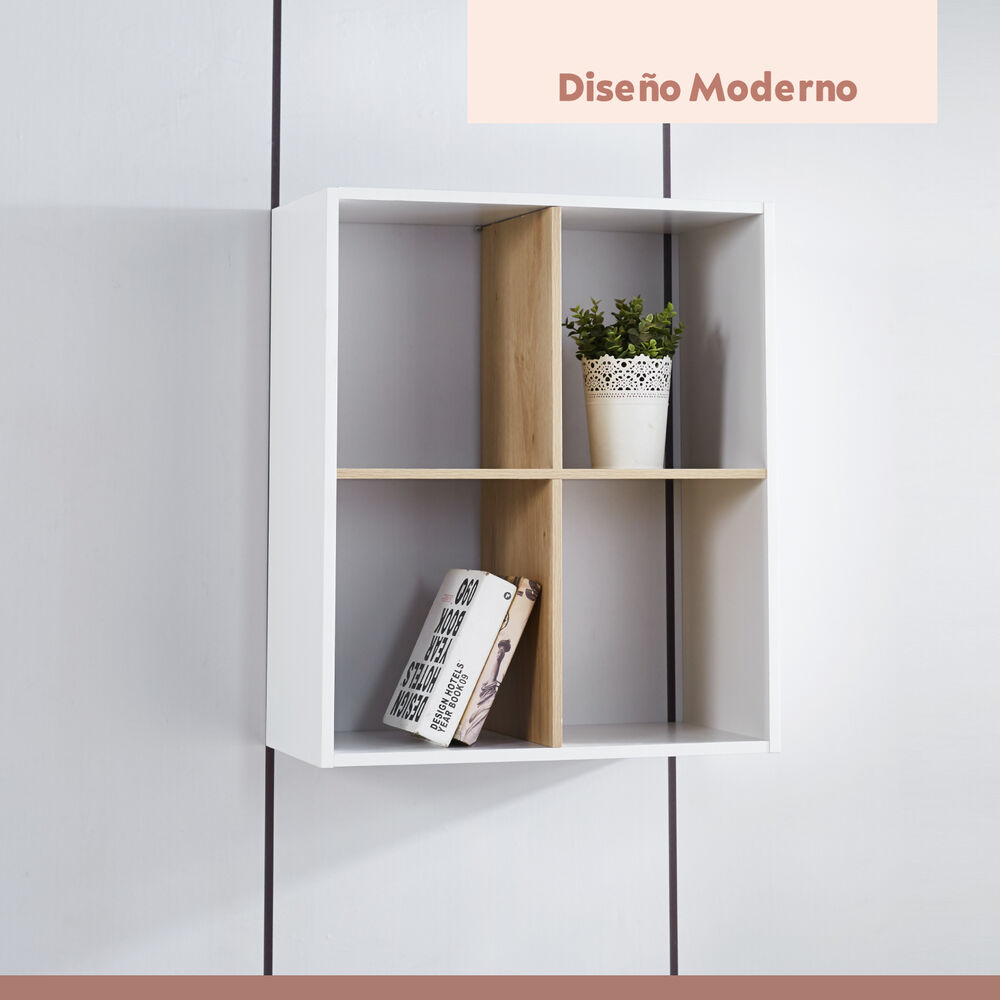 Estante Librero Organizador 4 Espacios - Blanco image number 6.0