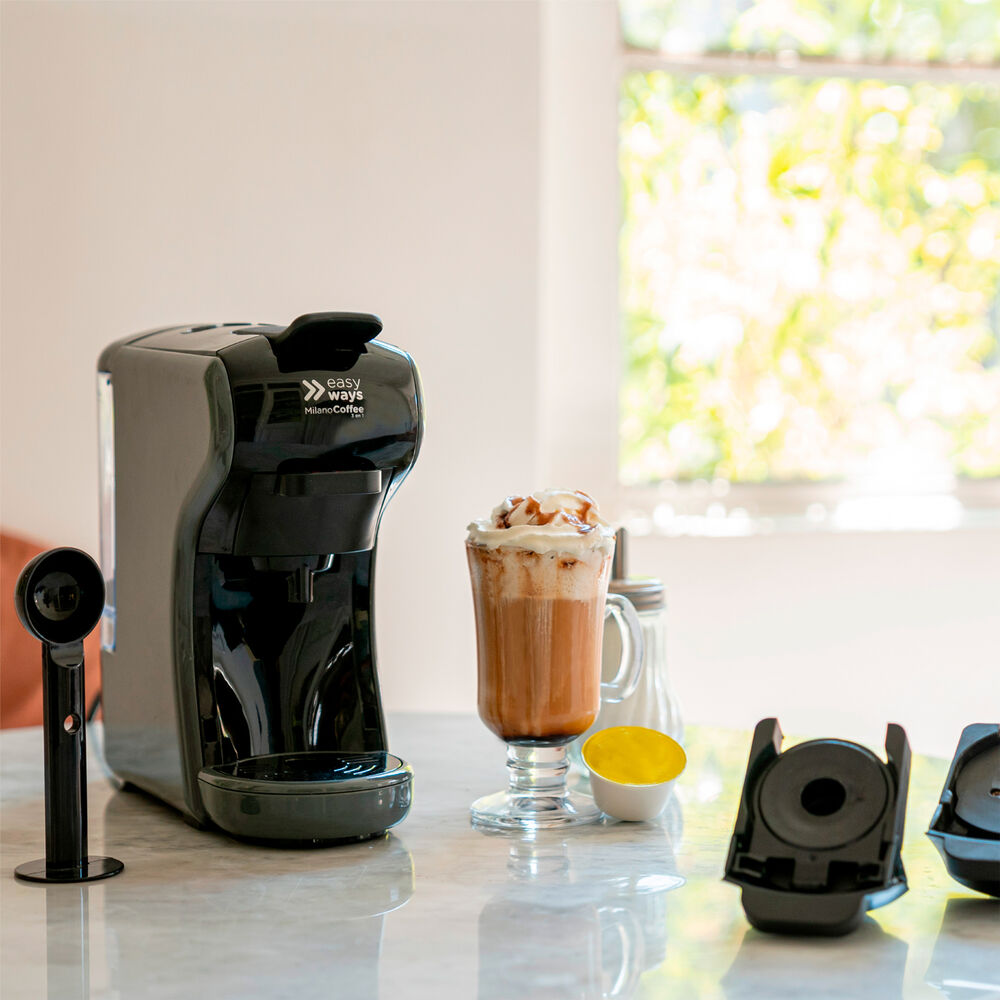 Cafetera Milano Coffee Gris + Espumador Leche Easyways image number 1.0