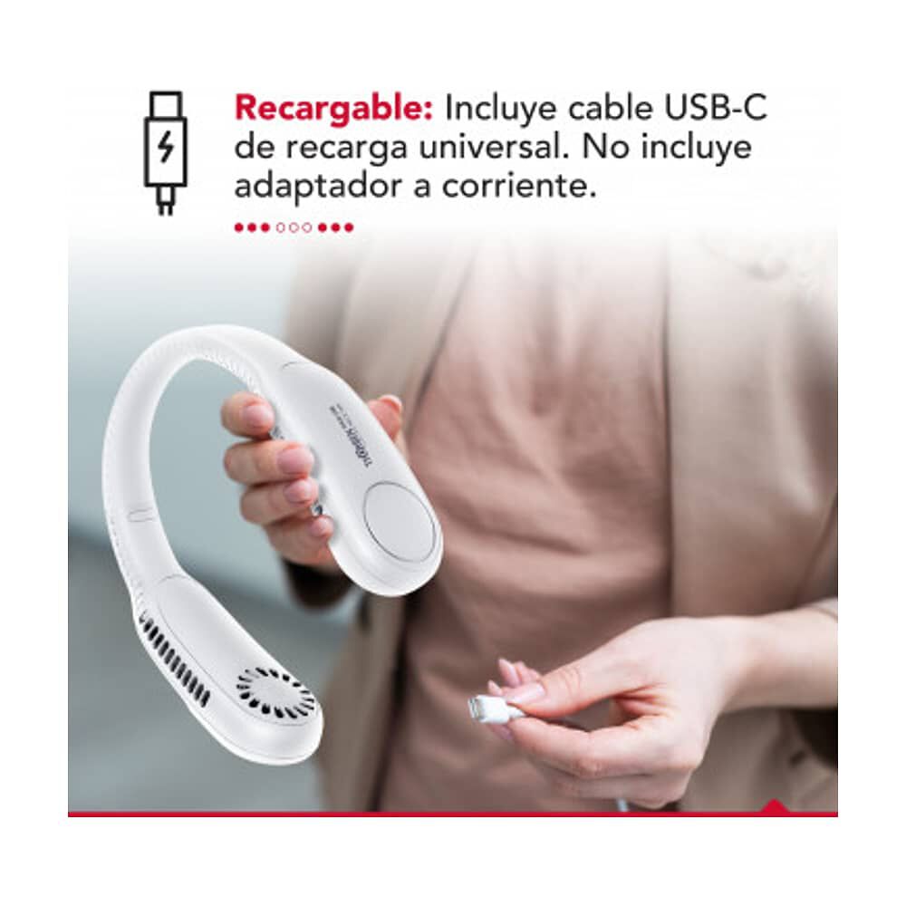 Ventilador Cuello Inalambrico Blanco Usb Thor Neck Fan White image number 5.0