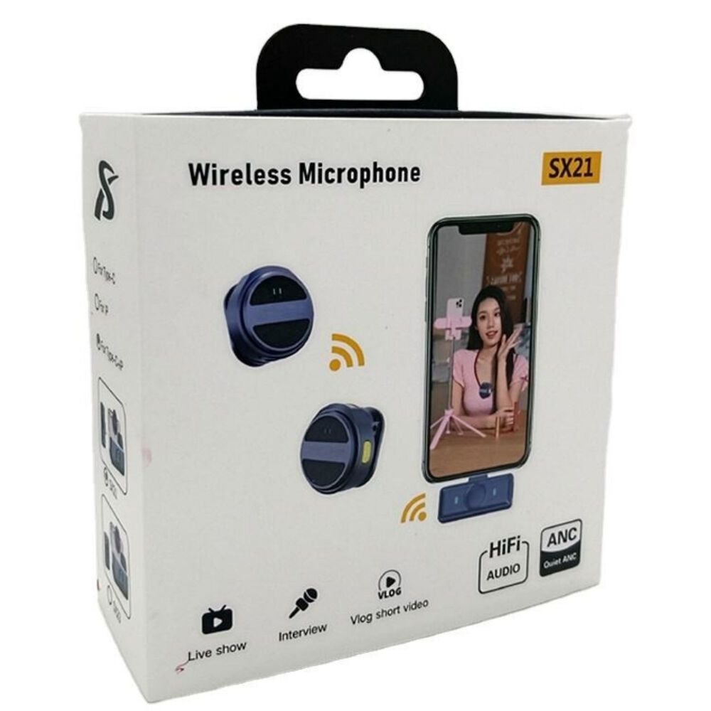 Micr&oacute;fono Digital Magn&eacute;tico Port&aacute;til Inal&aacute;mbrico Sx21 Usb-c Profesional image number 6.0