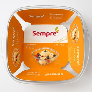 Bandeja Cuadrada Grande Vidrio Templado 2400ml Sempre