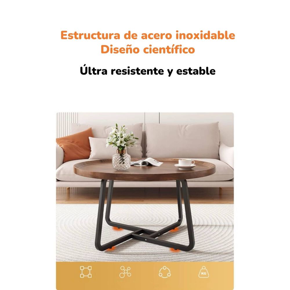 Mesa De Centro Redonda 70cm By Lubabycas image number 5.0