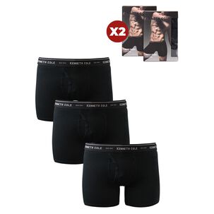 Pack 6 Boxer Talla L Negros Kenneth Cole