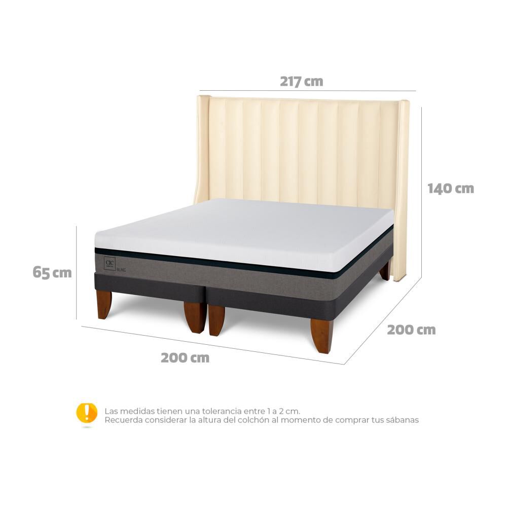 Cama Europea Cic Balance / Super King / Base Dividida + Respaldo image number 6.0