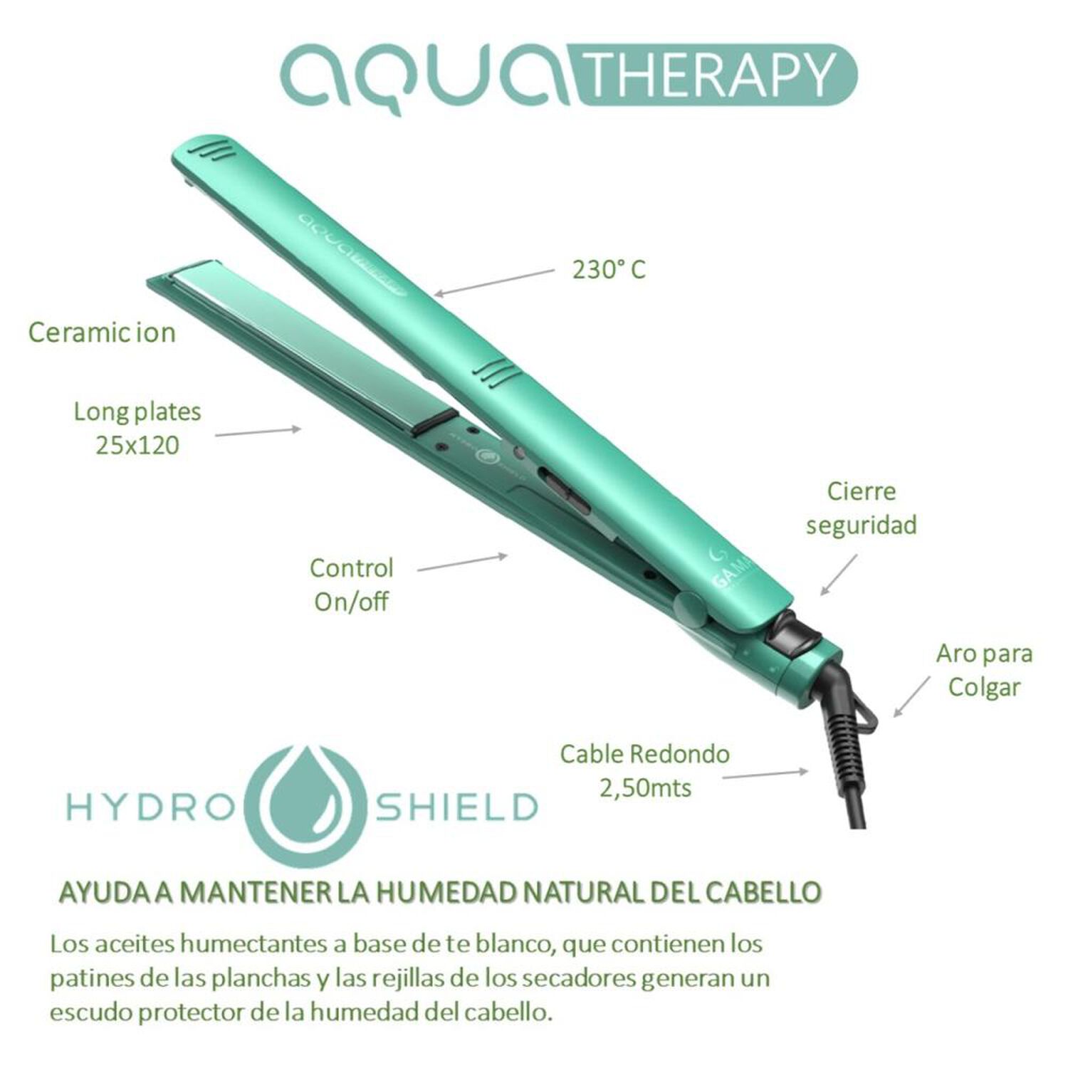Alisador Gama Elegance Aqua Therapy image number 3.0