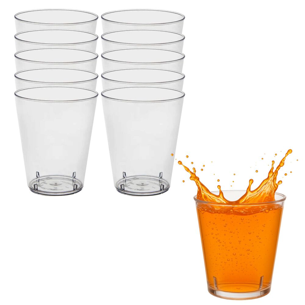 Set 40 Vasos Acrilico 200ml Postre 7oz Acrilico Desechable image number 0.0