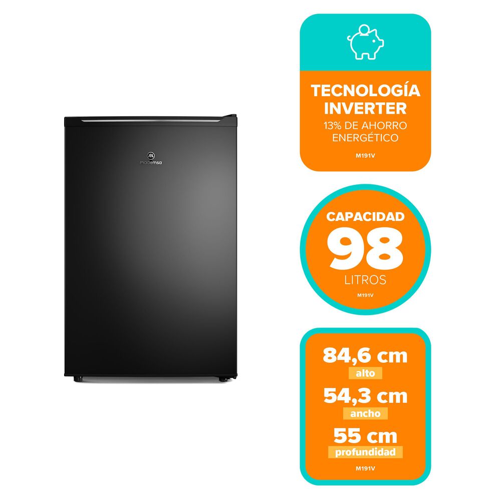 Mini Congelador Freezer Vertical Fr&iacute;o Directo 98l Inverter M191v image number 1.0