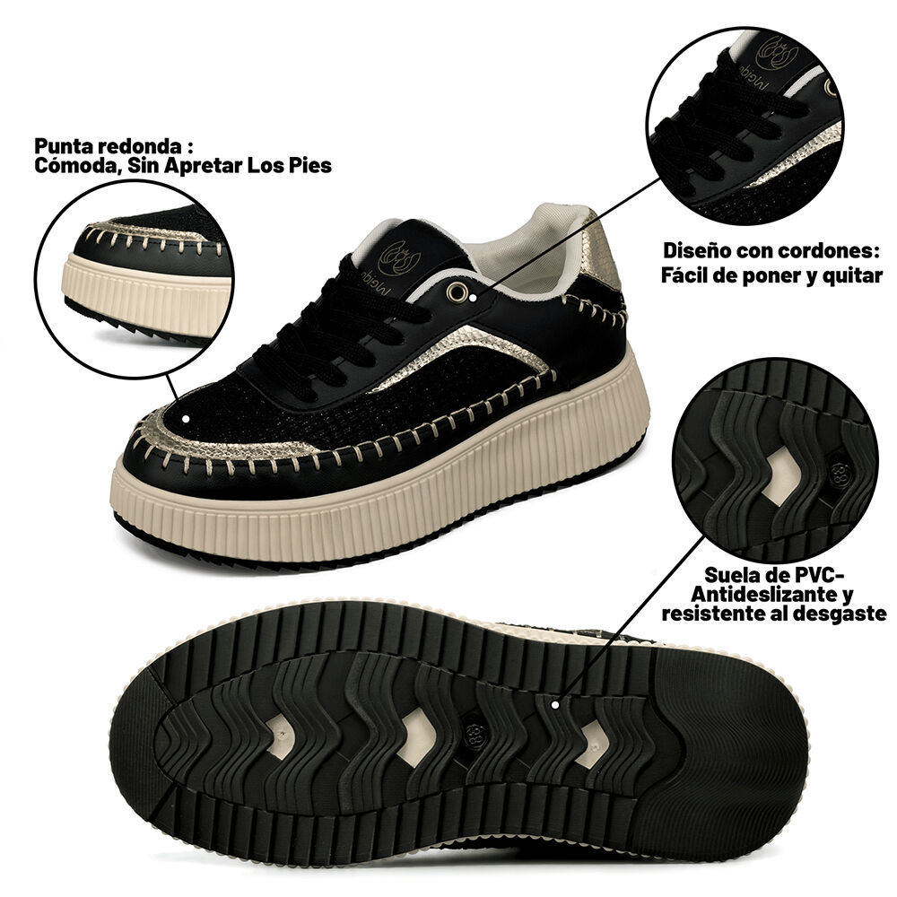 Zapatillas Urbanas Casual Cordones Mujer Weide Hx520 image number 6.0