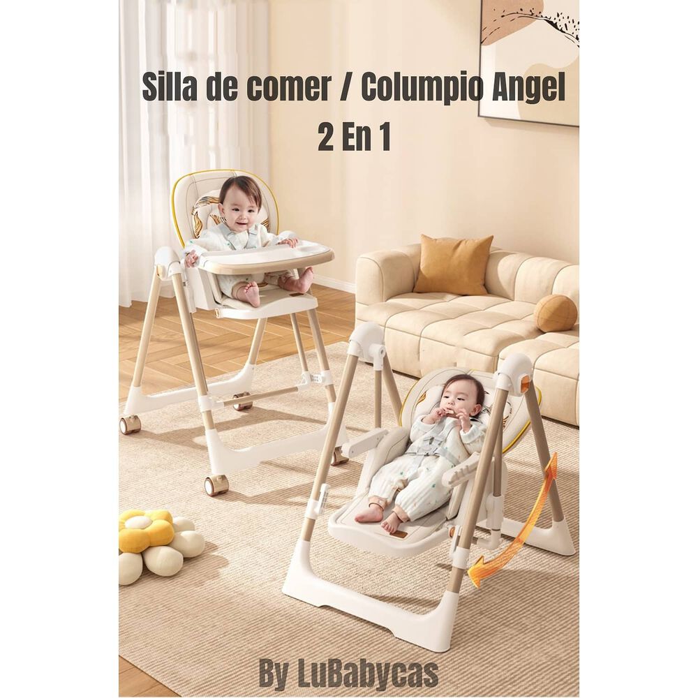 Silla De Comer Columpio 2 En 1 Lubabycas Rosada image number 1.0
