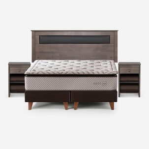 Cama Europea Rosen Nest / 2 Plazas / Base Dividida + Set De Maderas