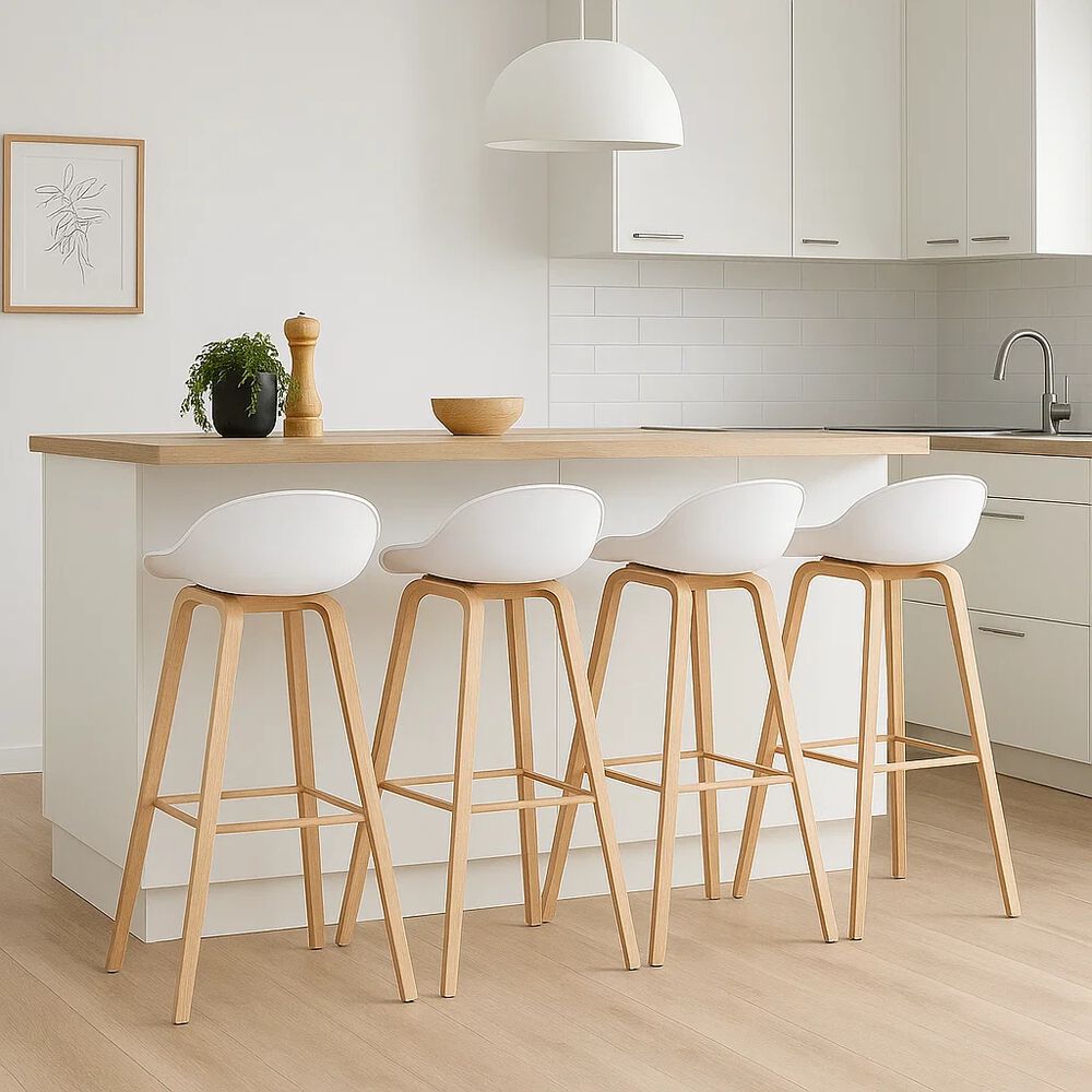 Pack De 4 Taburetes Nordic - Blanco image number 1.0