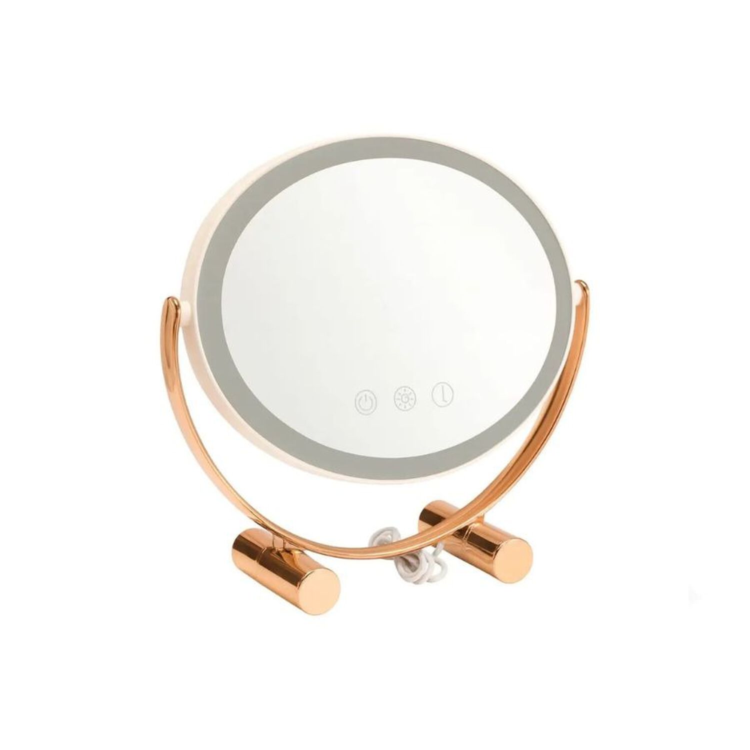 Espejo De Maquillaje Con Luz Led Recargable De Mesa Blanco image number 0.0