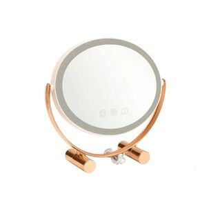 Espejo De Maquillaje Con Luz Led Recargable De Mesa Blanco