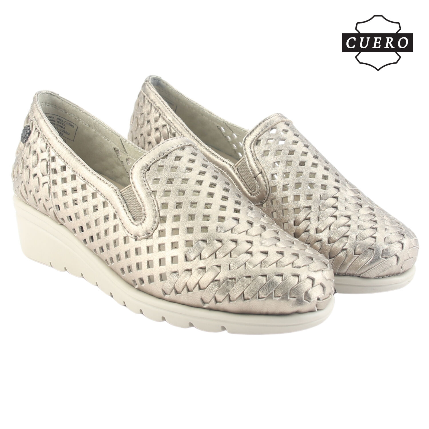 Zapato De Cuero Chalada Mujer Crose-1 Dorado Casual image number 5.0
