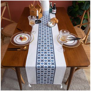 Camino De Mesa + Individuales Set De 7 Piezas 35x180cm Mod03