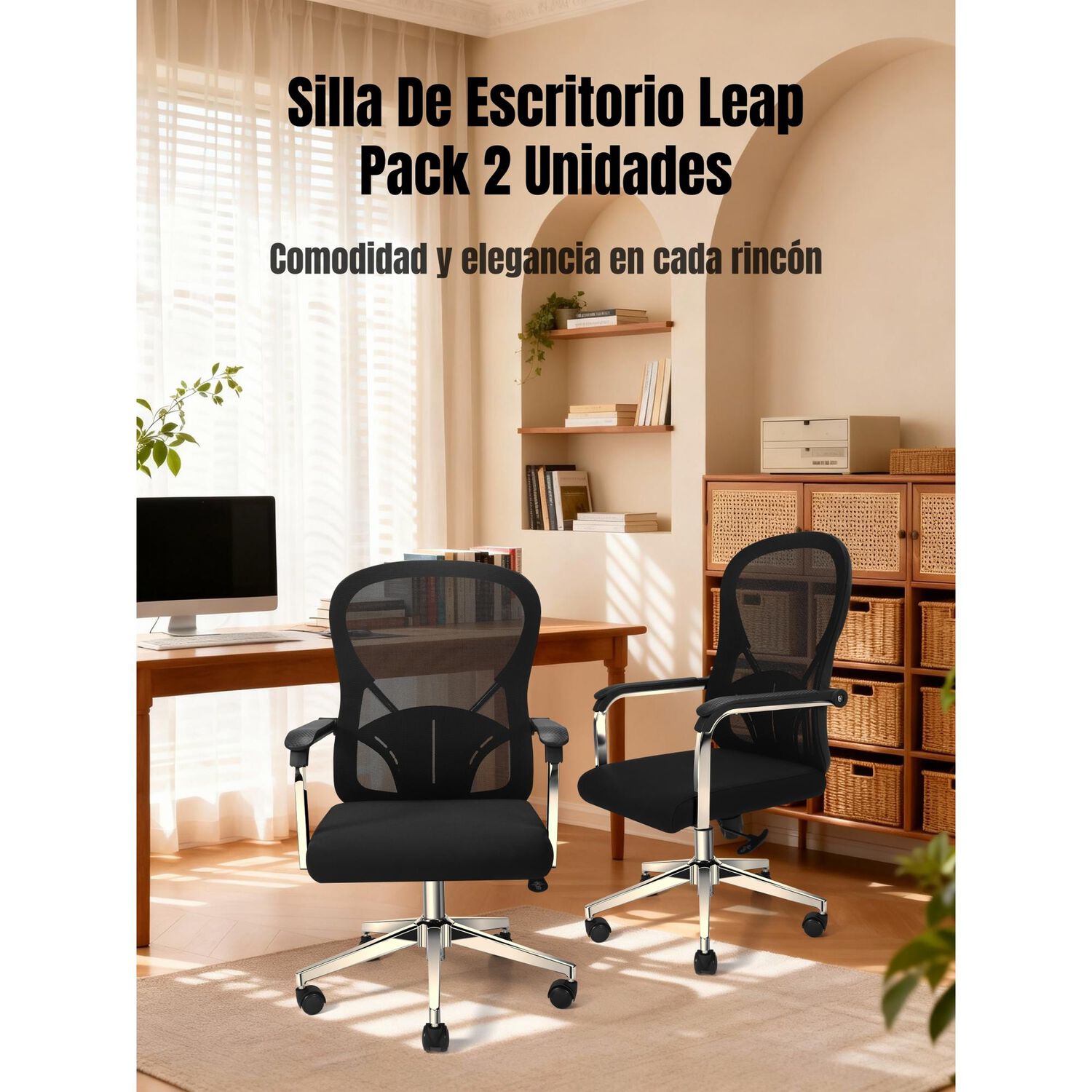 Silla De Escritorio Oficina Ejecutiva Ergon&oacute;mica Pack 2 Sillas image number 7.0