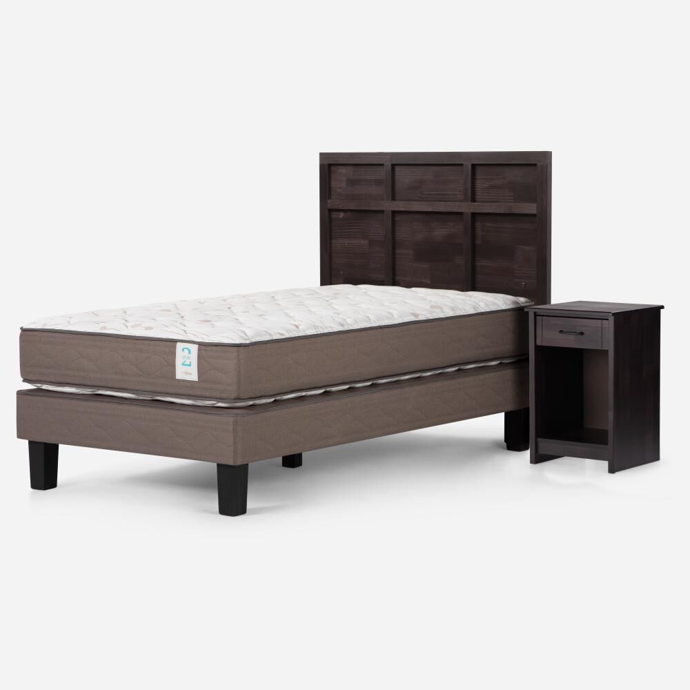 Cama Europea Rosen New Style 2 / 1.5 Plazas / Base Normal + Set De Maderas image number 0.0