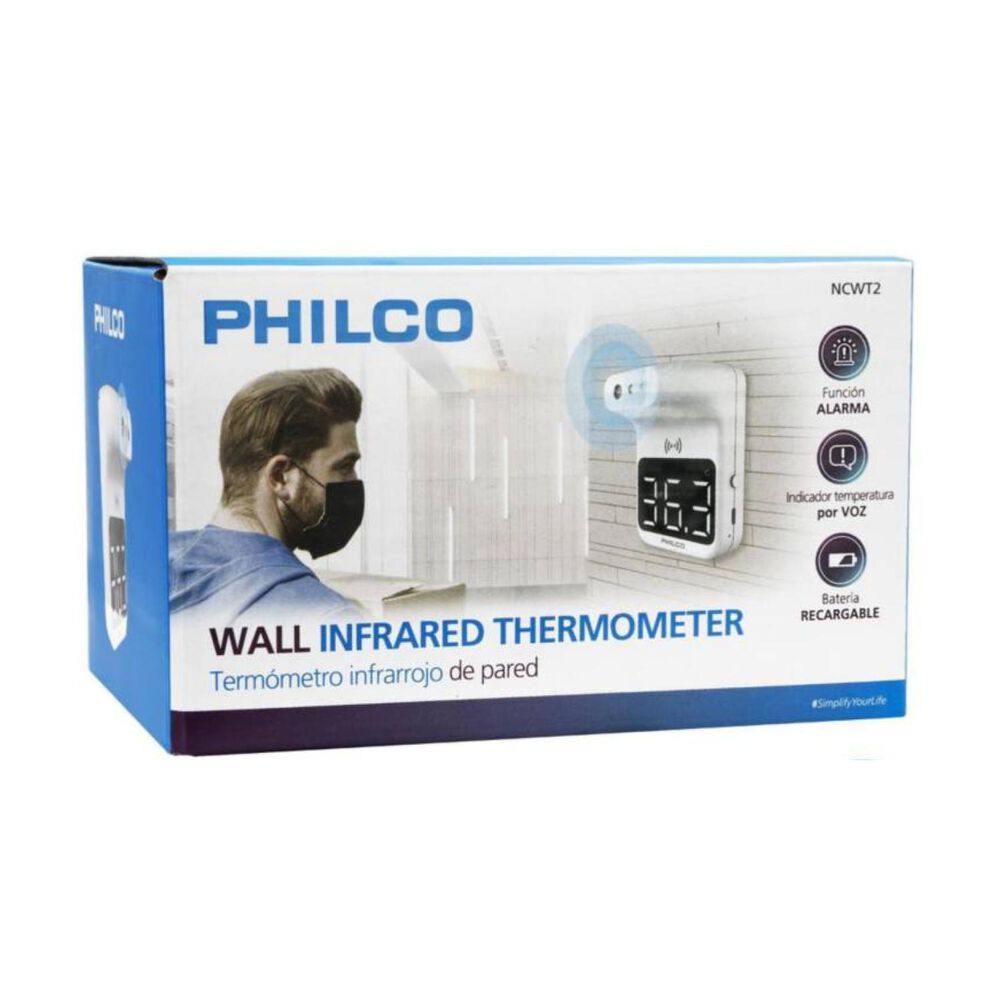 Mini Termometro Infrarrojo De Pared Blanco image number 2.0