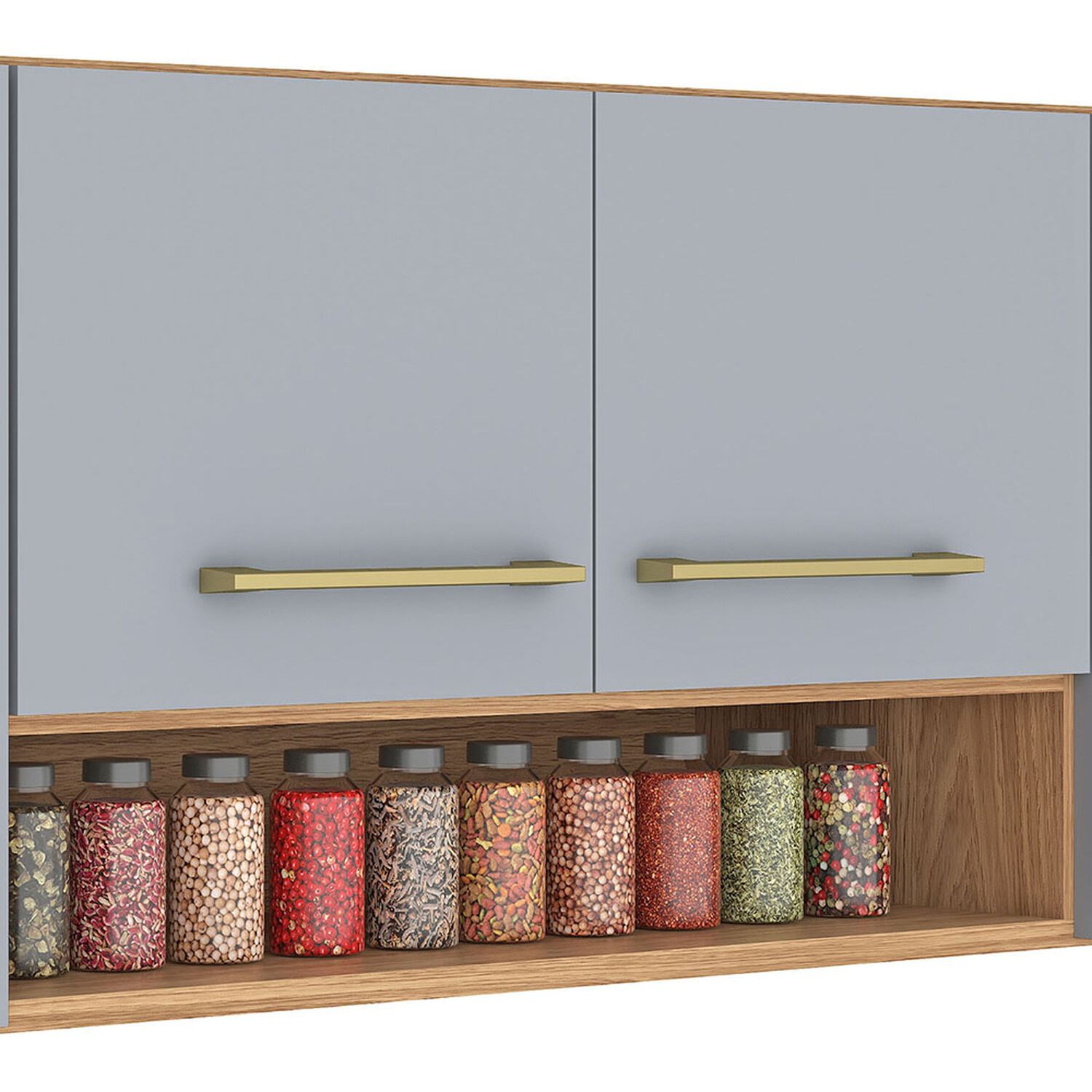 Mueble De Cocina Aereo Vekkahome Alba / 4 Puertas image number 3.0