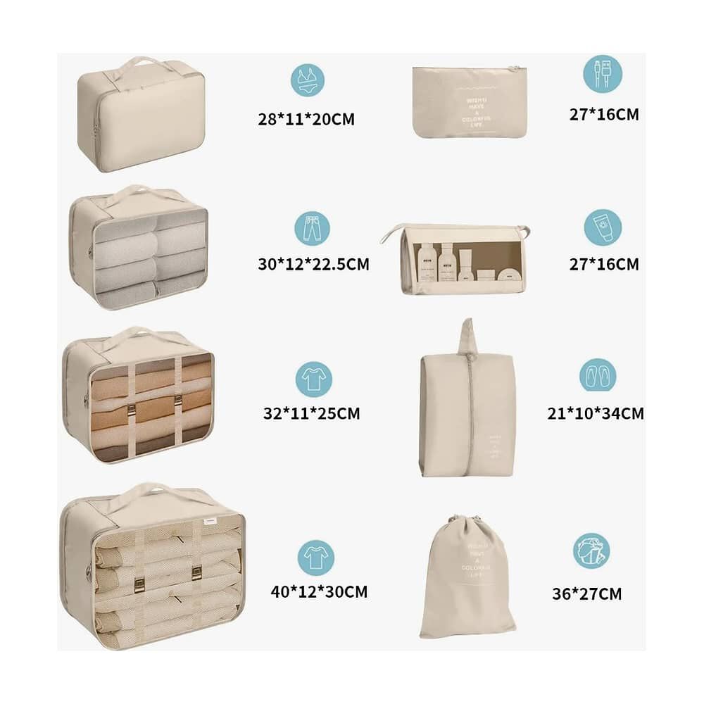 Bolsas De Viaje 8 En 1 Bolsas Organizadoras De Viaje image number 1.0