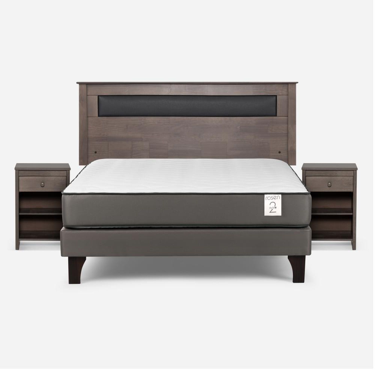 Cama Europea Rosen New Style 2 Plus / 2 Plazas / Base Normal + Set De Maderas image number 0.0