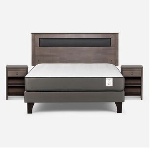 Cama Europea Rosen New Style 2 Plus / 2 Plazas / Base Normal + Set De Maderas
