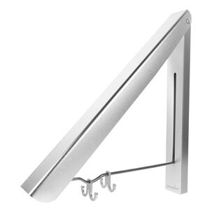 Colgador Ropa Plegable Tendedero Retráctil Gris Montado