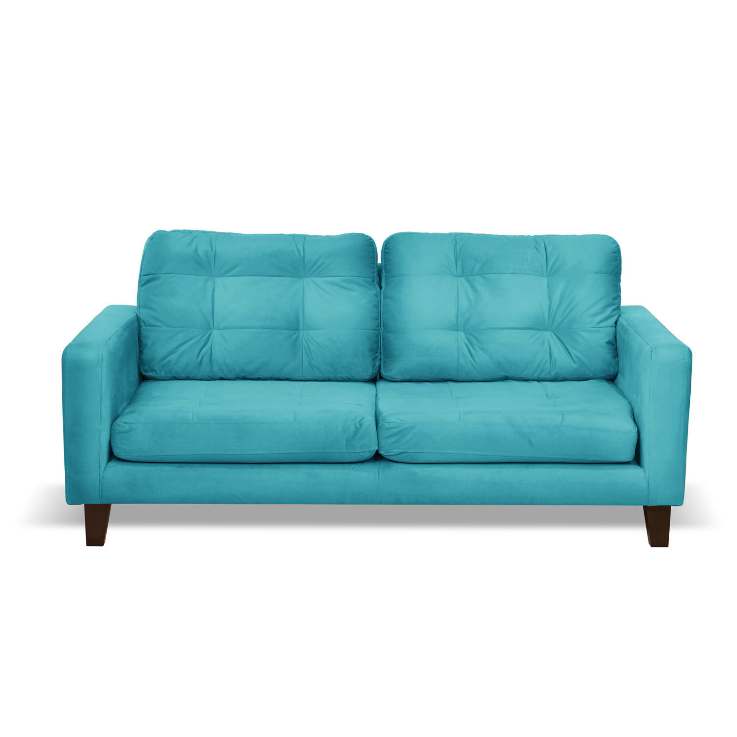 Sofa Napoles 3 Cuerpos Tela Velvet Turquesa image number 0.0