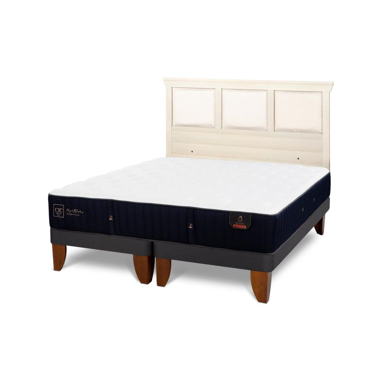 Cama Europea Cic Linea Premium / 2 Plazas / Base Dividida + Respaldo image number 5.0