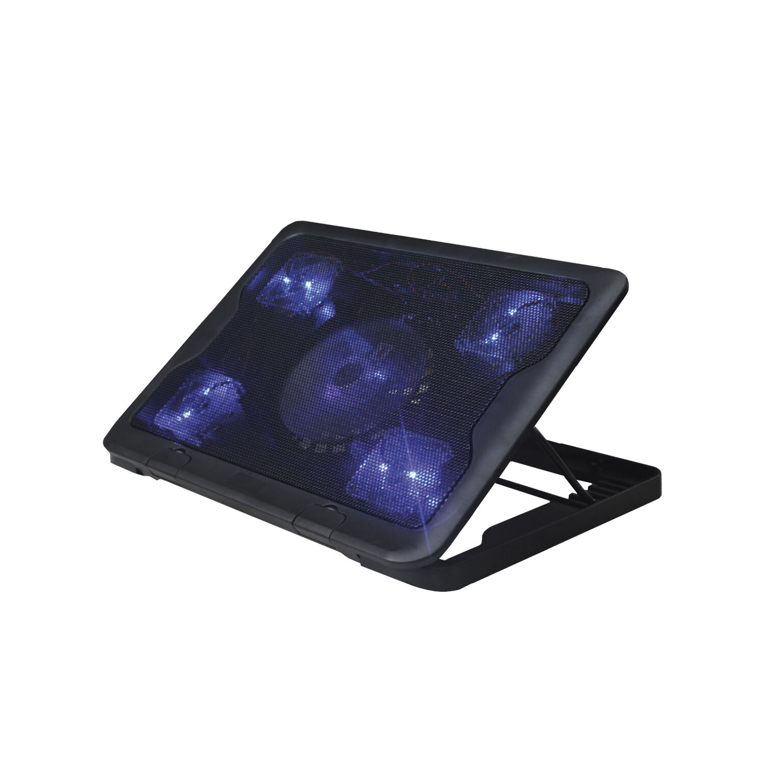 Base Gamer 5 Ventiladores Notebook Reptilex Luz Azul - Ps image number 0.0