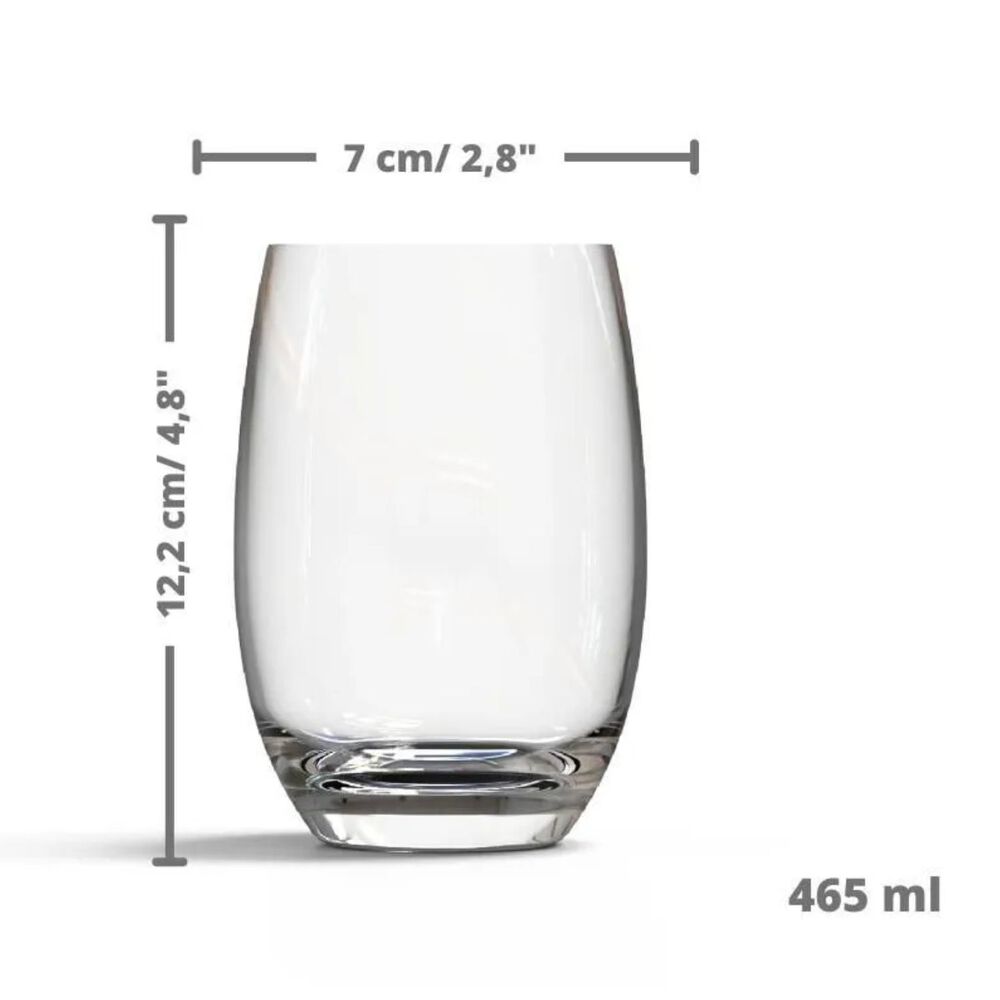 Set 6 Vasos Modelo Mikonos Transparentes De 460ml Ocasiones image number 0.0