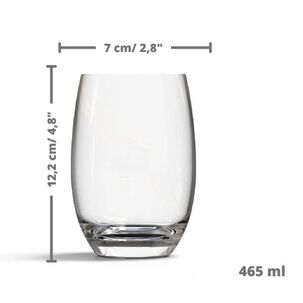 Set 6 Vasos Modelo Mikonos Transparentes De 460ml Ocasiones