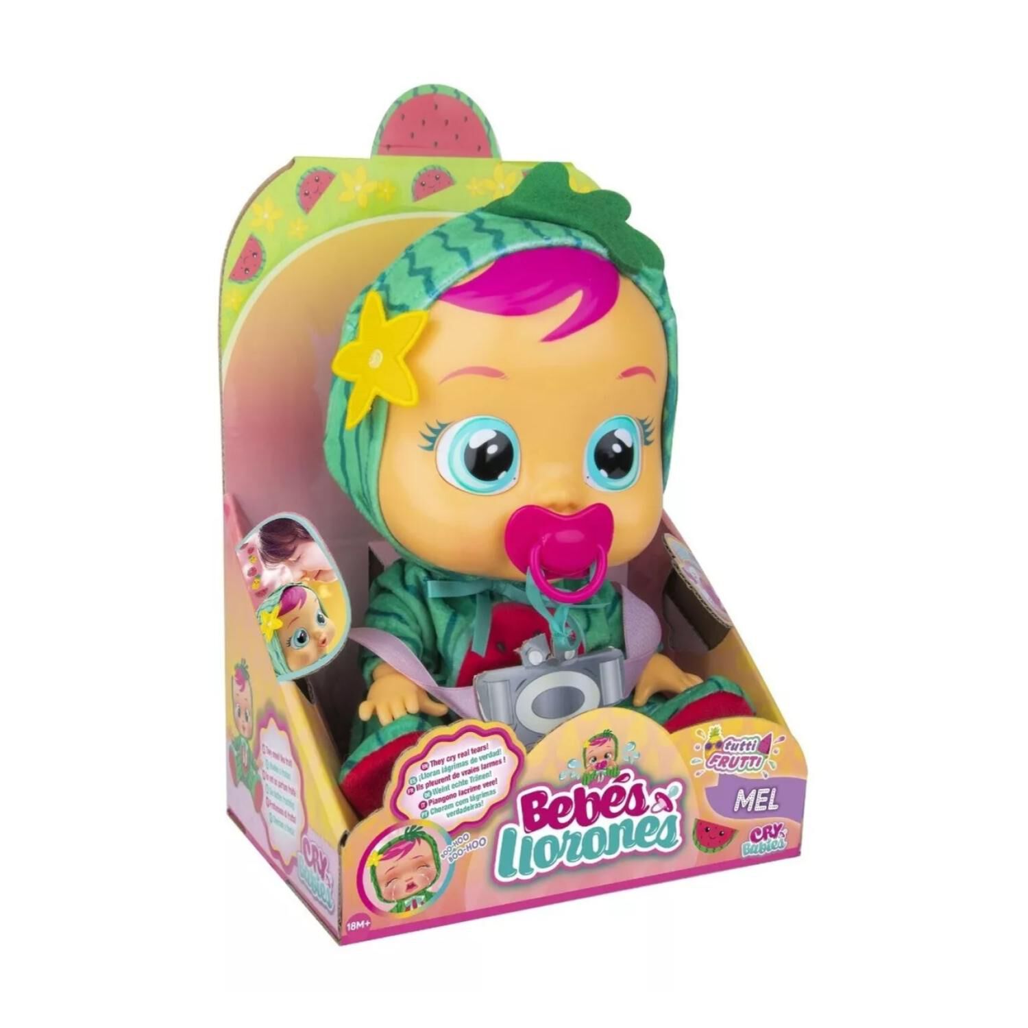 Juguete Mu&ntilde;eca Bebe Lloron Mel 30cm Frutas image number 1.0