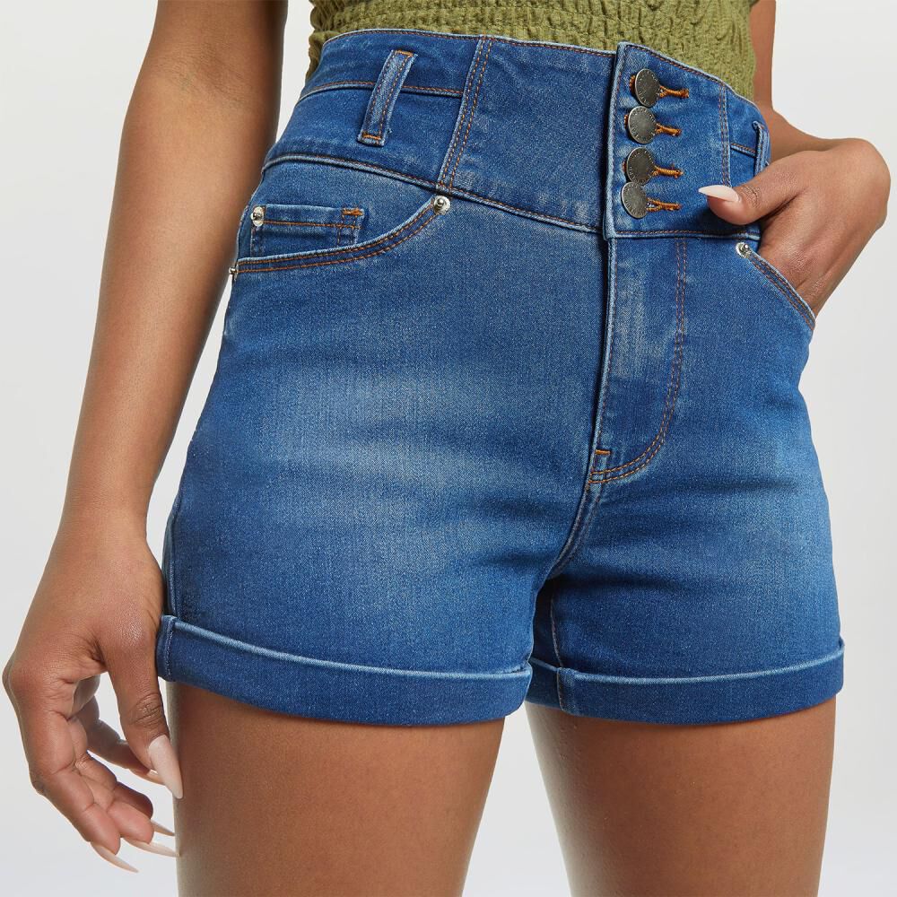 Short Pretina Ancha Tiro Alto Regular Mujer Rolly Go image number 4.0