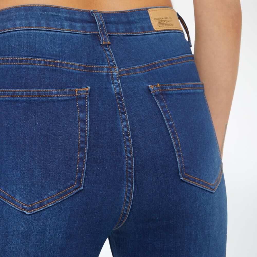 Jeans Rotura En Basta Tiro Alto Super Skinny Mujer Freedom image number 4.0