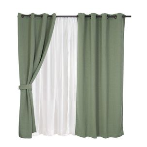Set Cortina Jqd 8pzas Arg. 140x220 Verde Valdivia