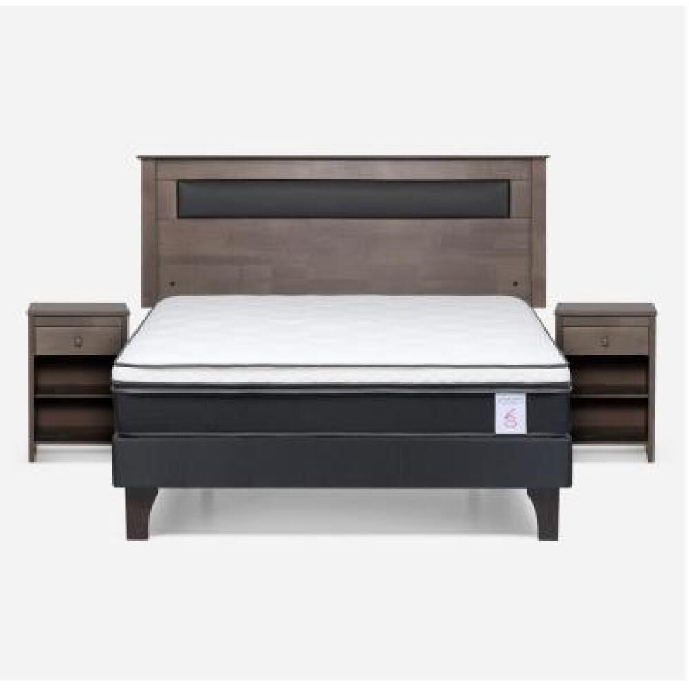 Cama Europea Rosen New Style 6 / 2 Plazas / Base Normal + Set De Maderas image number 8.0