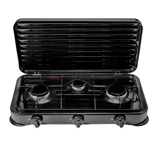 Cocina Encimera A Gas Licuado 3 Platos Negra