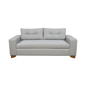 Sofa Paris Dos Cuerpos Lino Gris Claro