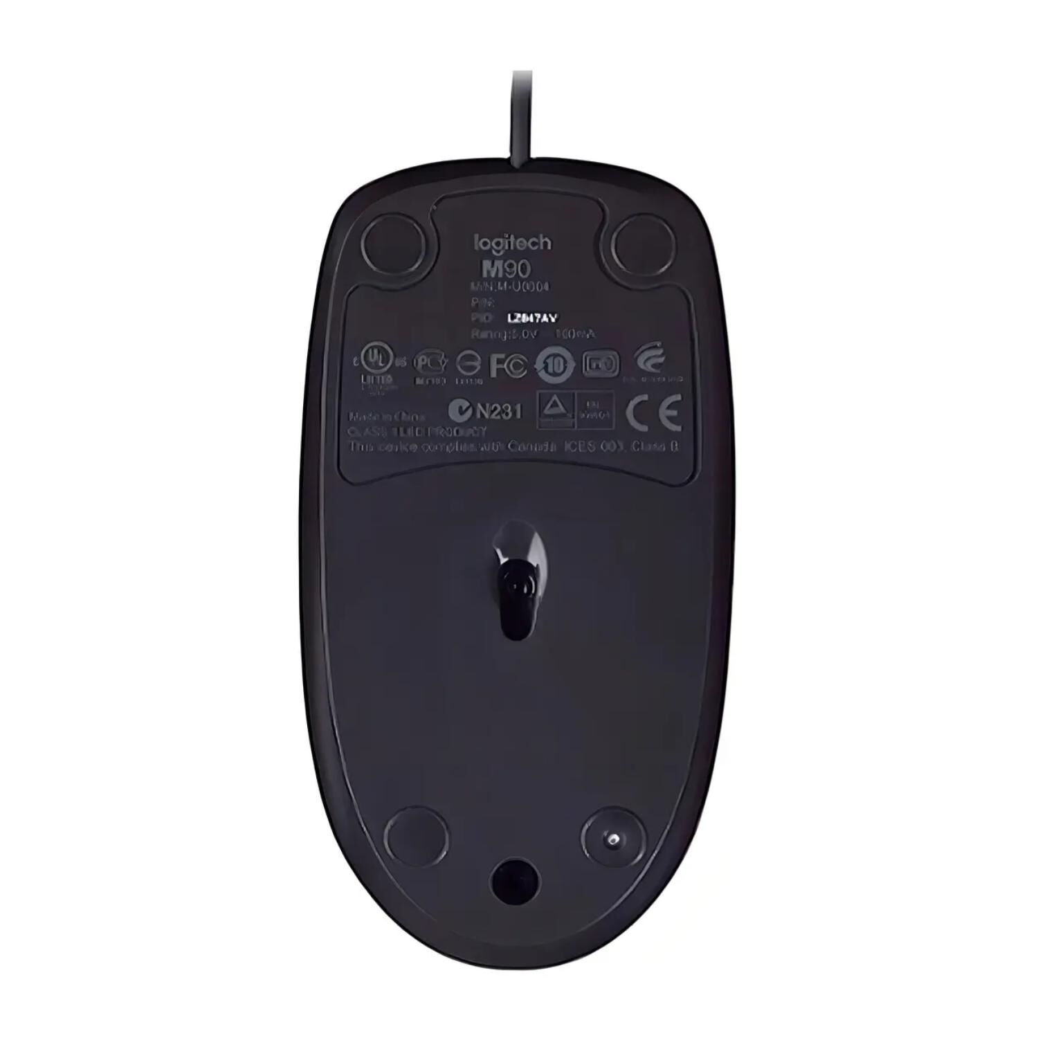Mouse Alambrico Usb 3 Botones Negro M90 Logitech image number 2.0