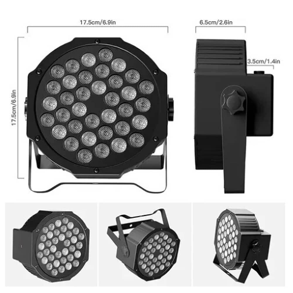 Luces Discoteque Proyector Led Rgb Dmx Luz Fiesta Dj 36 Led image number 2.0